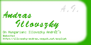 andras illovszky business card